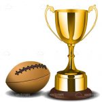 Golden Trophy Cup with Football